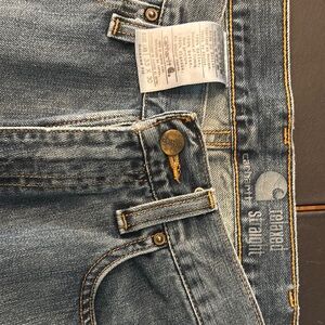 Carhartt Blue Straight Jeans with Classic Denim Style33x30
